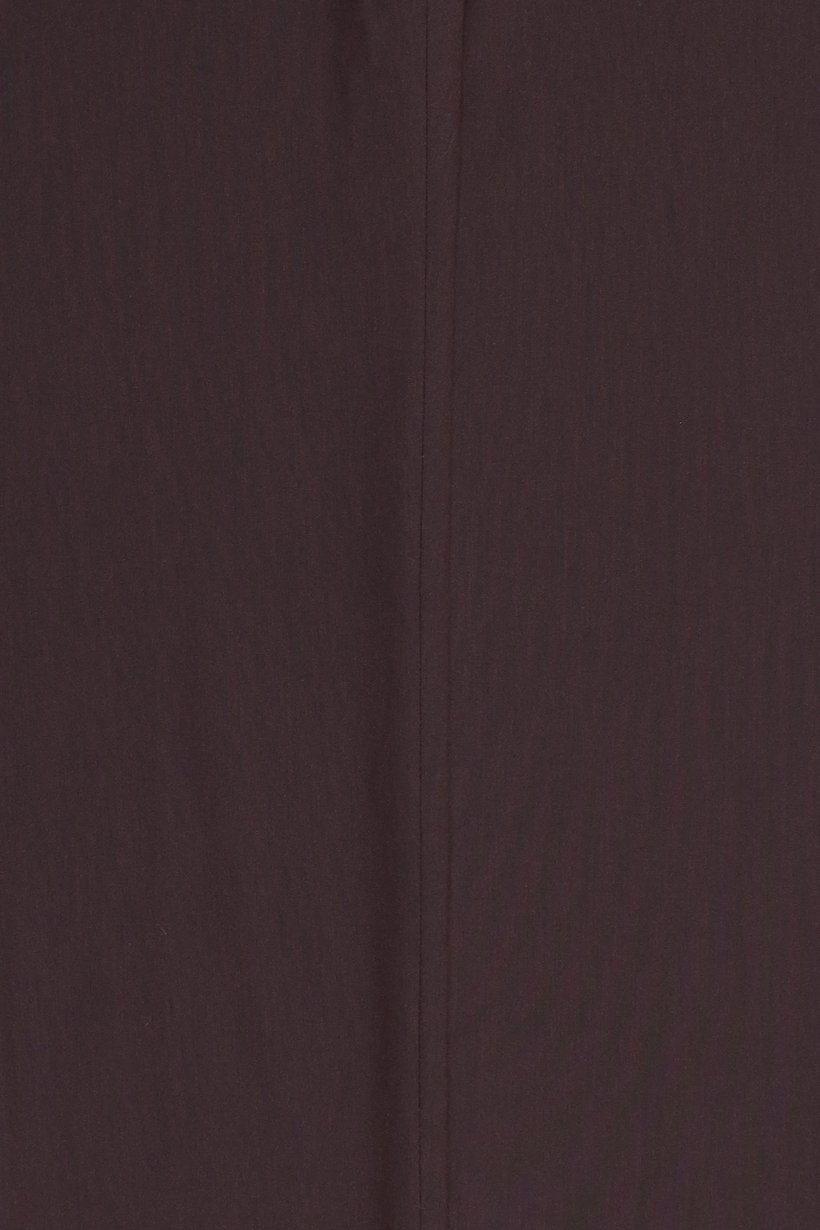 Men Slim Fit Solid Straight Leg Pants, Dark Brown