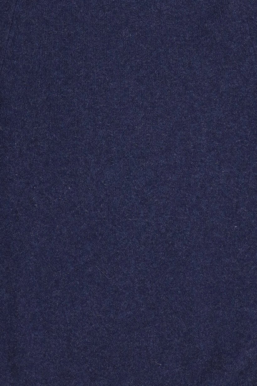 Men Ribbed Collar Knitted Sweater, Navy