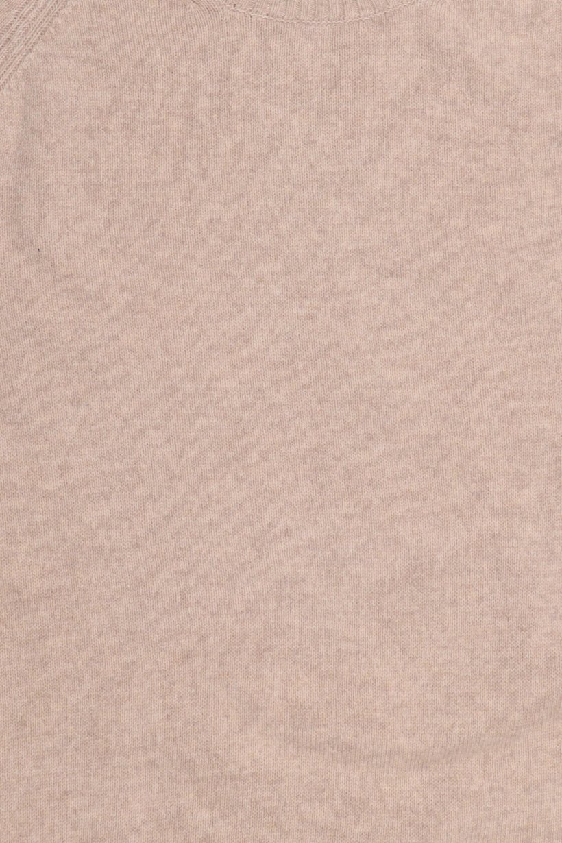 Men Crew Neck Knitted Sweater, Beige