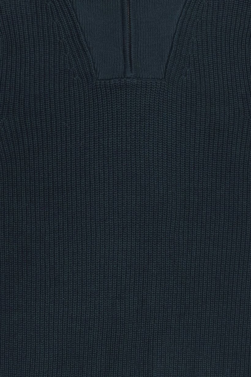 Men Turtle Neck Knitted Long Sleeve Sweater, Dark Green