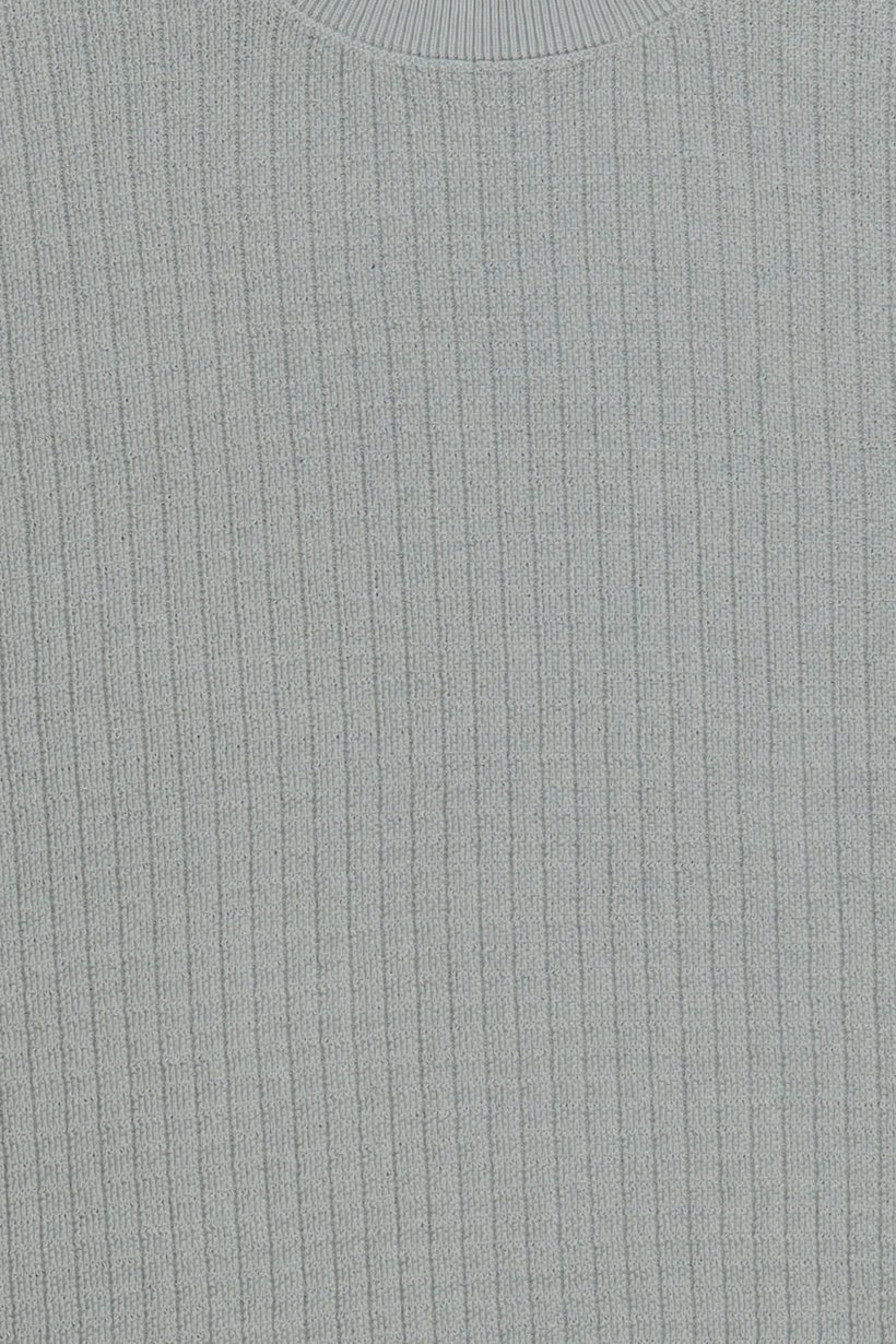 Men Crew Neck Long Sleeve Textured Sweater, Sage Green