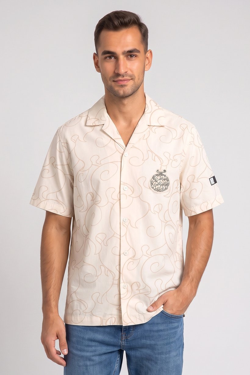 Celio x One Piece Men Allover Print Short Sleeve Casual Shirt, Multicolor