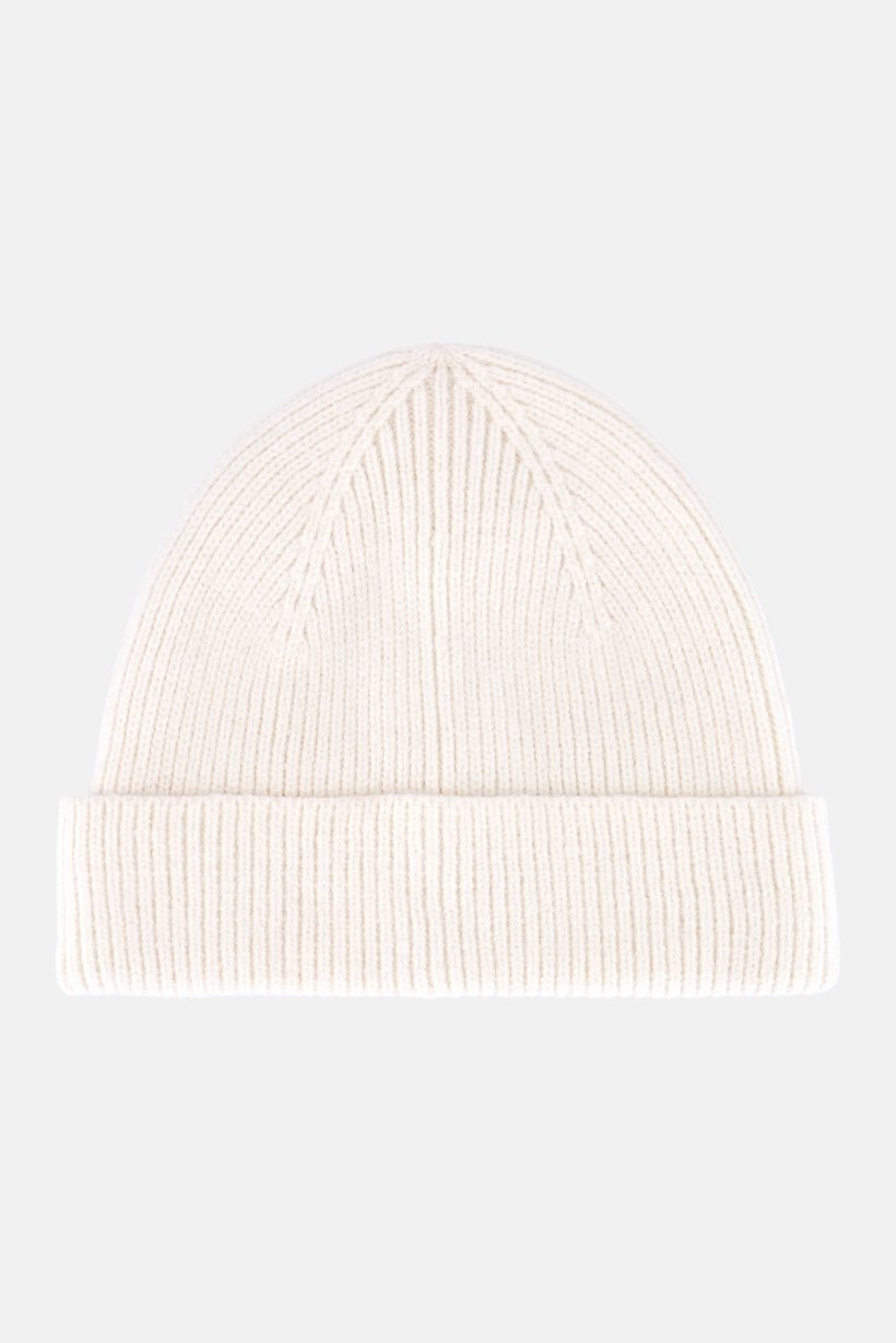 Men Knitted Beanie Hat, Off White
