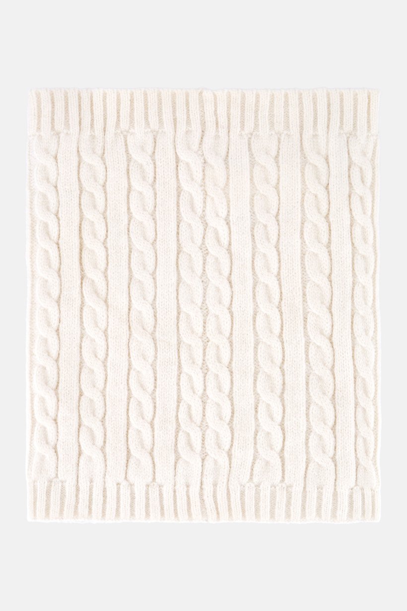 Men Knitted Neck Scarve, White