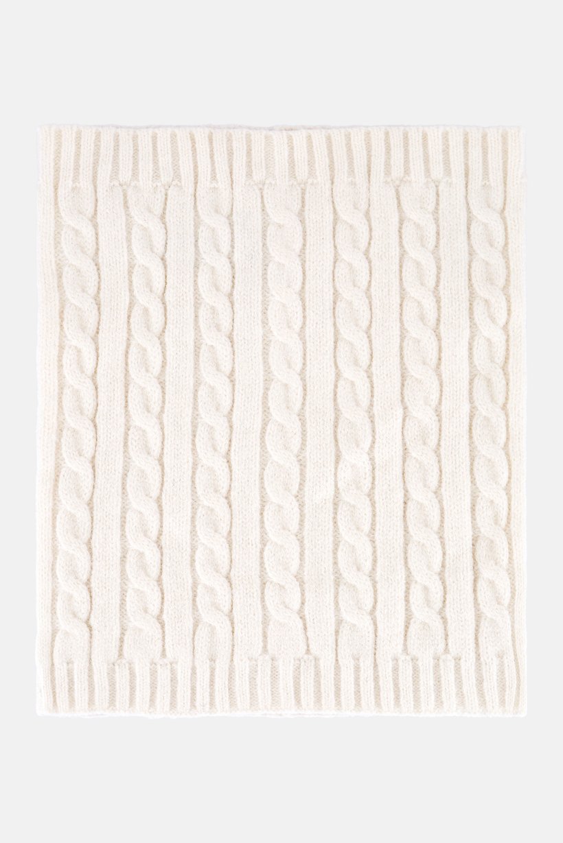 Men Knitted Neck Scarve, White