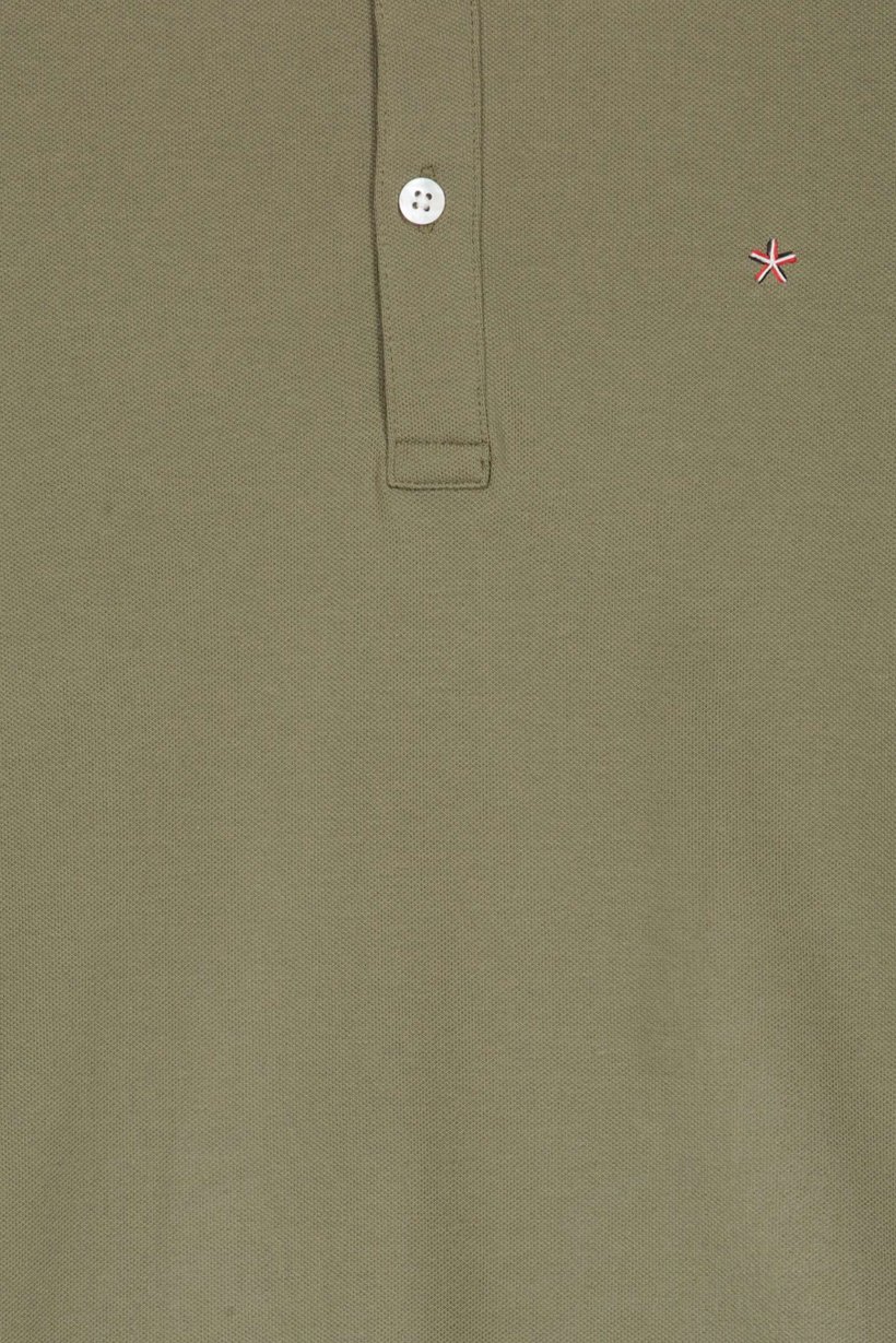 Men Slim Fit Solid Short Sleeve Polo Shirts, Olive