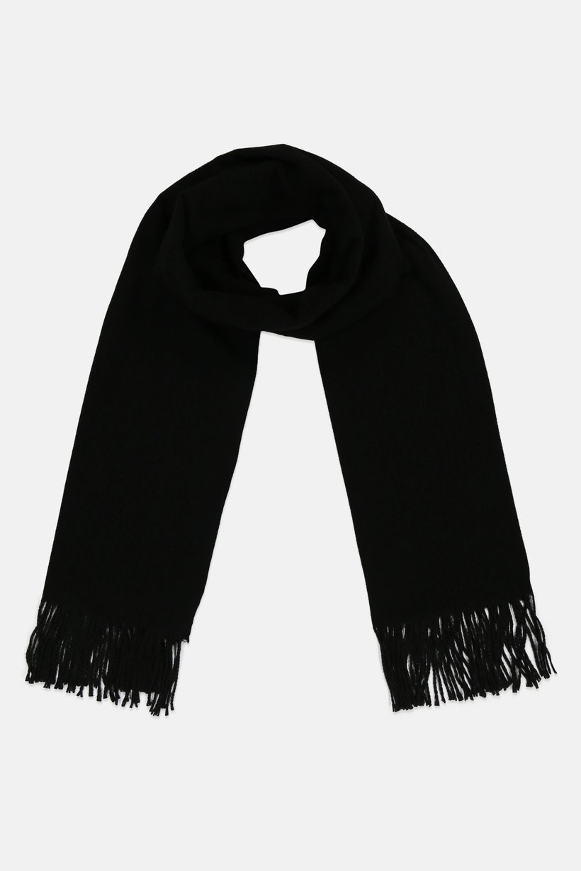 Men Knitted Scarves, Black