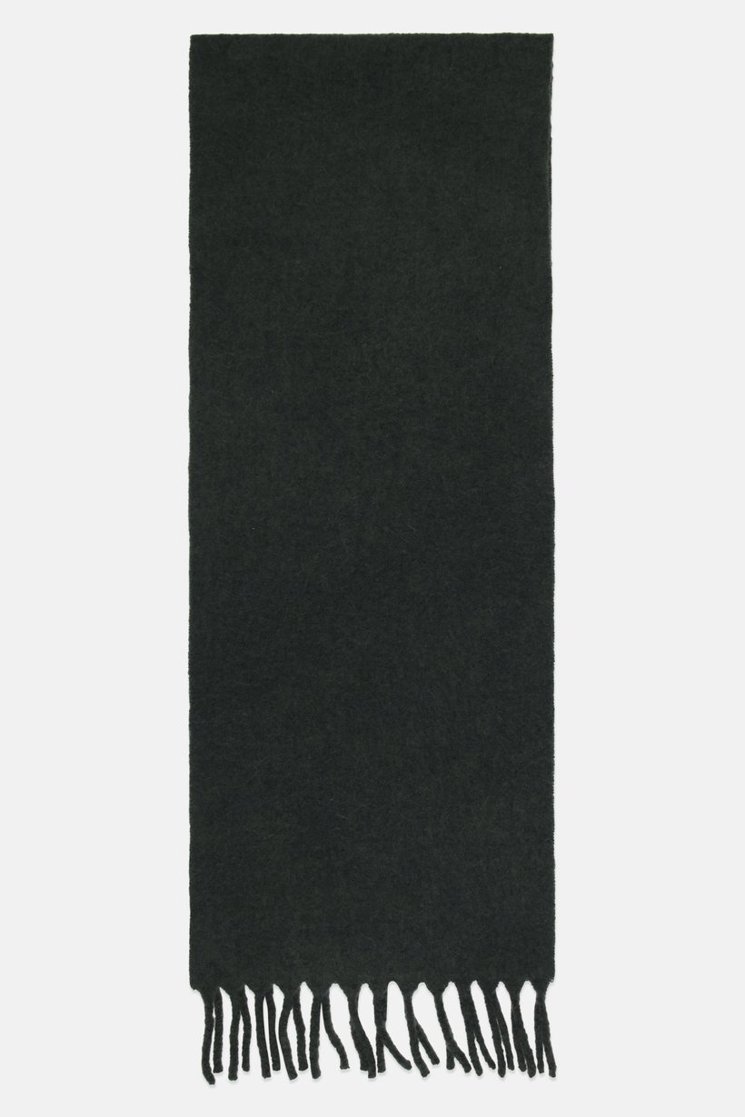 Men Heather Scarves, Dark Green