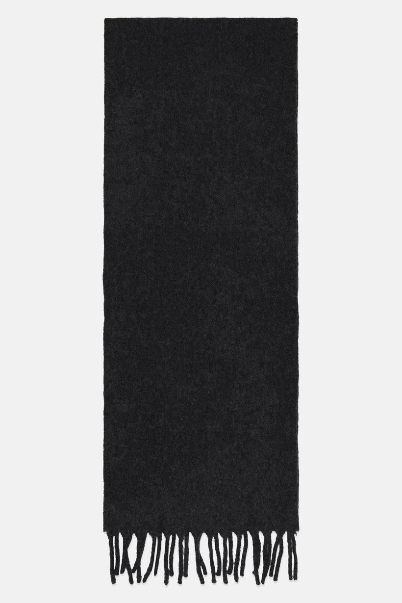 Men Heather Scarves, Dark Grey