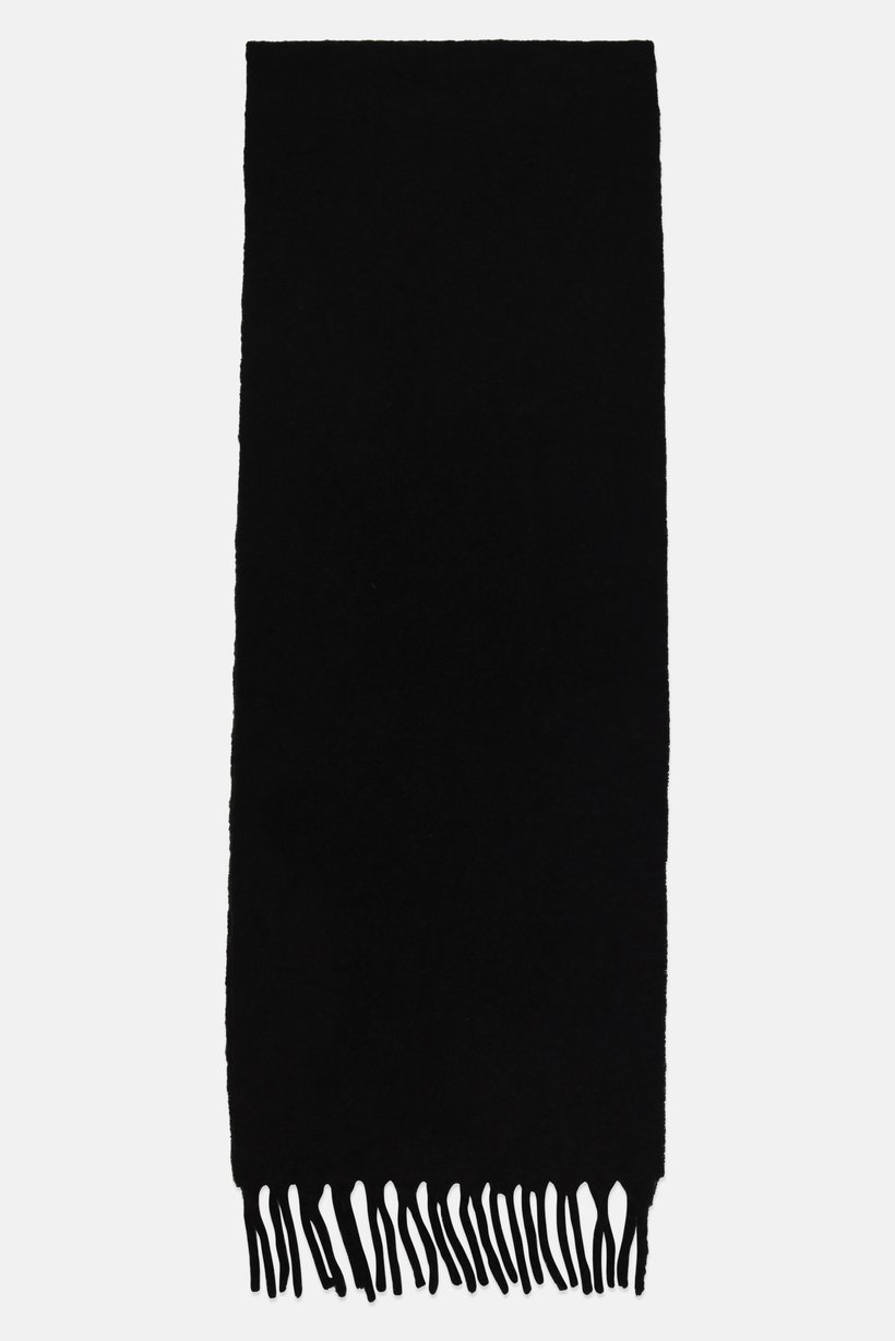 Men Heather Scarf, Black