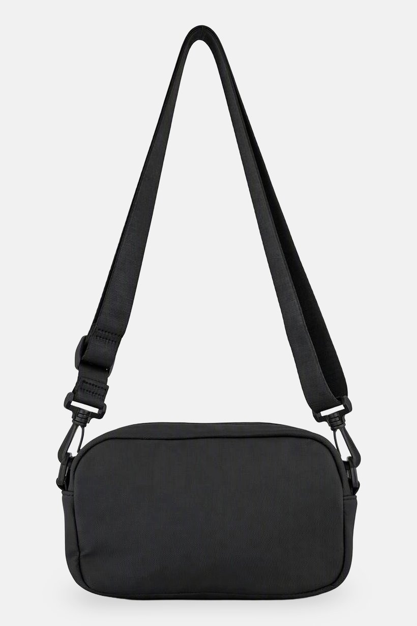 Men Plain Cross Body Bag, Black