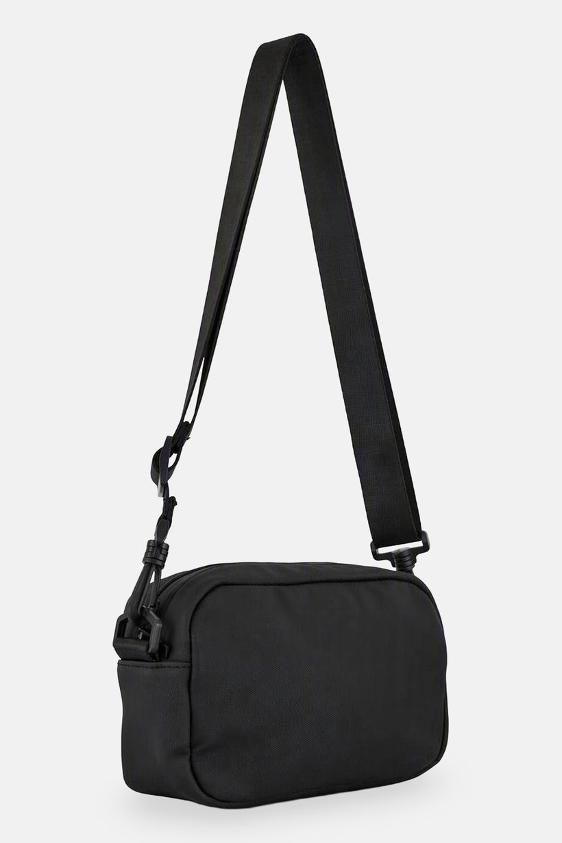 Men Plain Cross Body Bag, Black