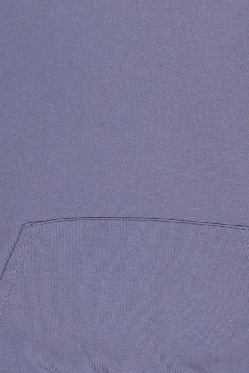 Men Solid Long Sleeve Hoodie, Slate Blue