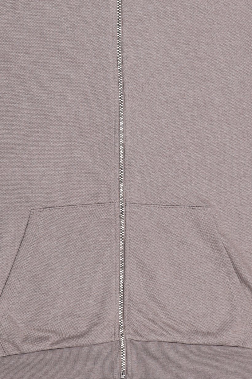 Men Plain Long Sleeve Hoodie, Taupe