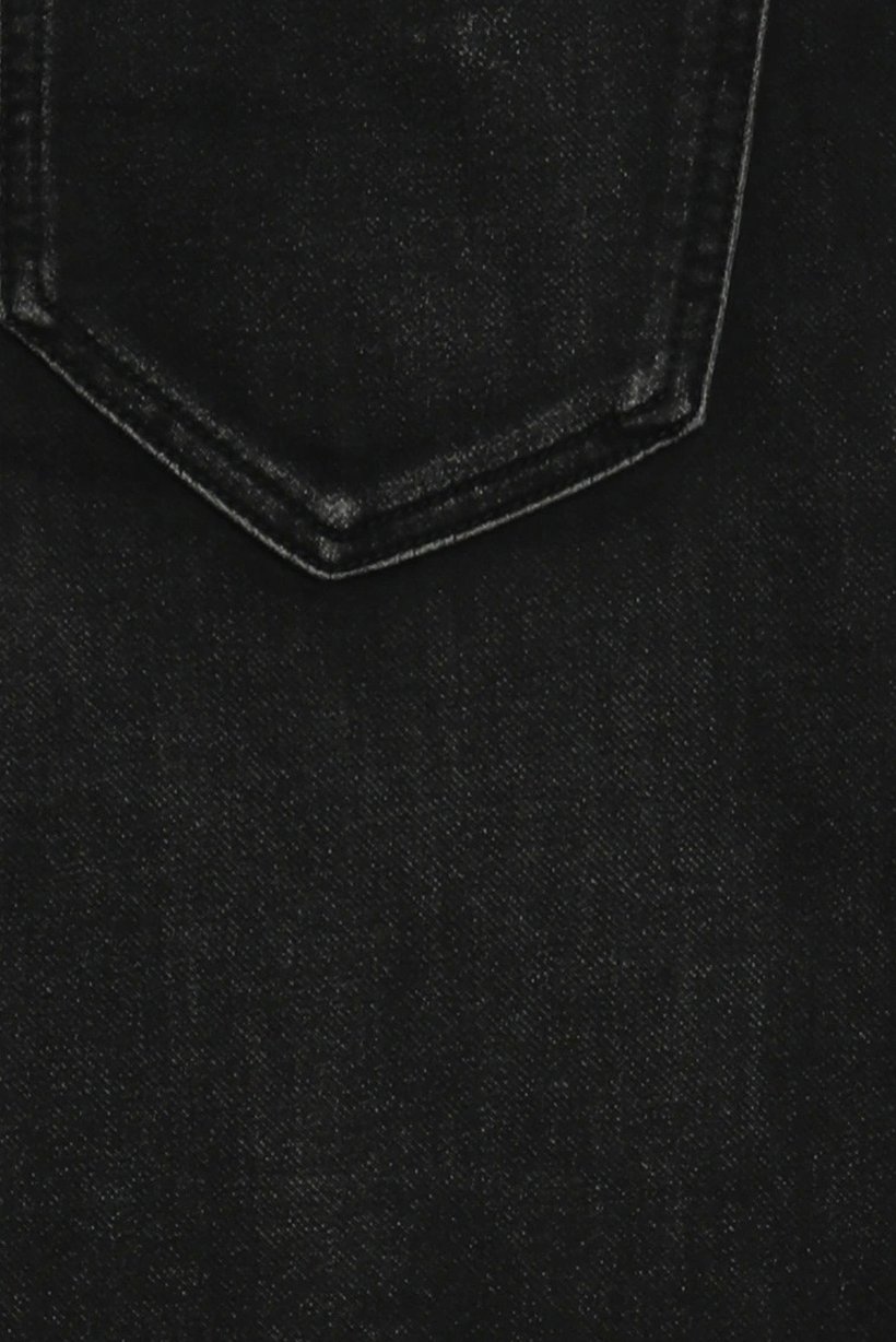 Men Straight Fit Washed Stretchable Jeans, Black