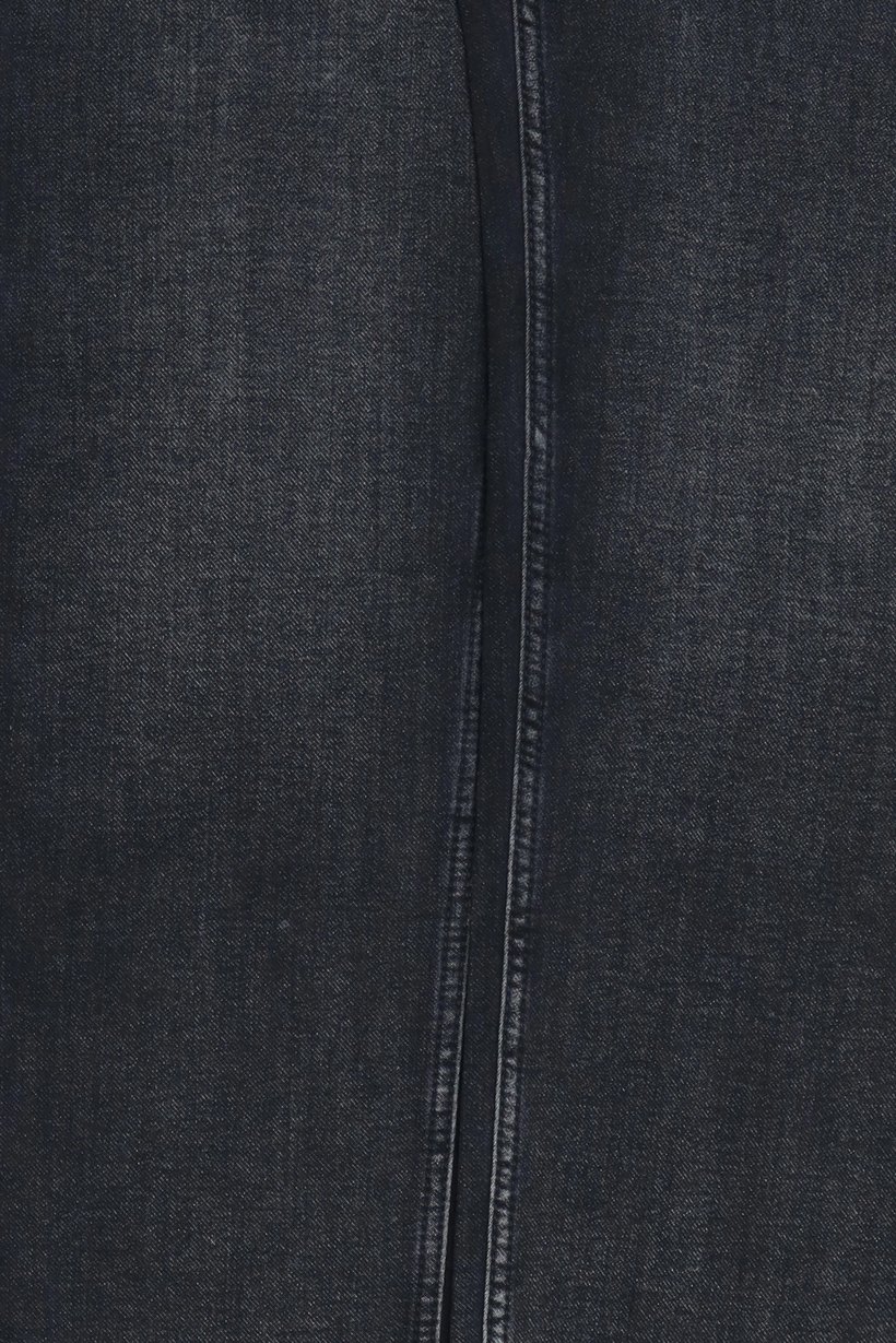 Men Straight Fit Solid Stretchable Jeans, Wash Black