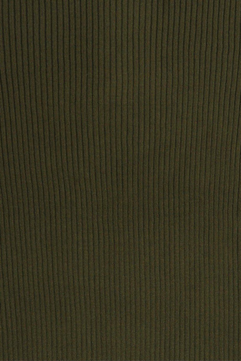 Men Mock Neck Textured Sweater, Dark Green