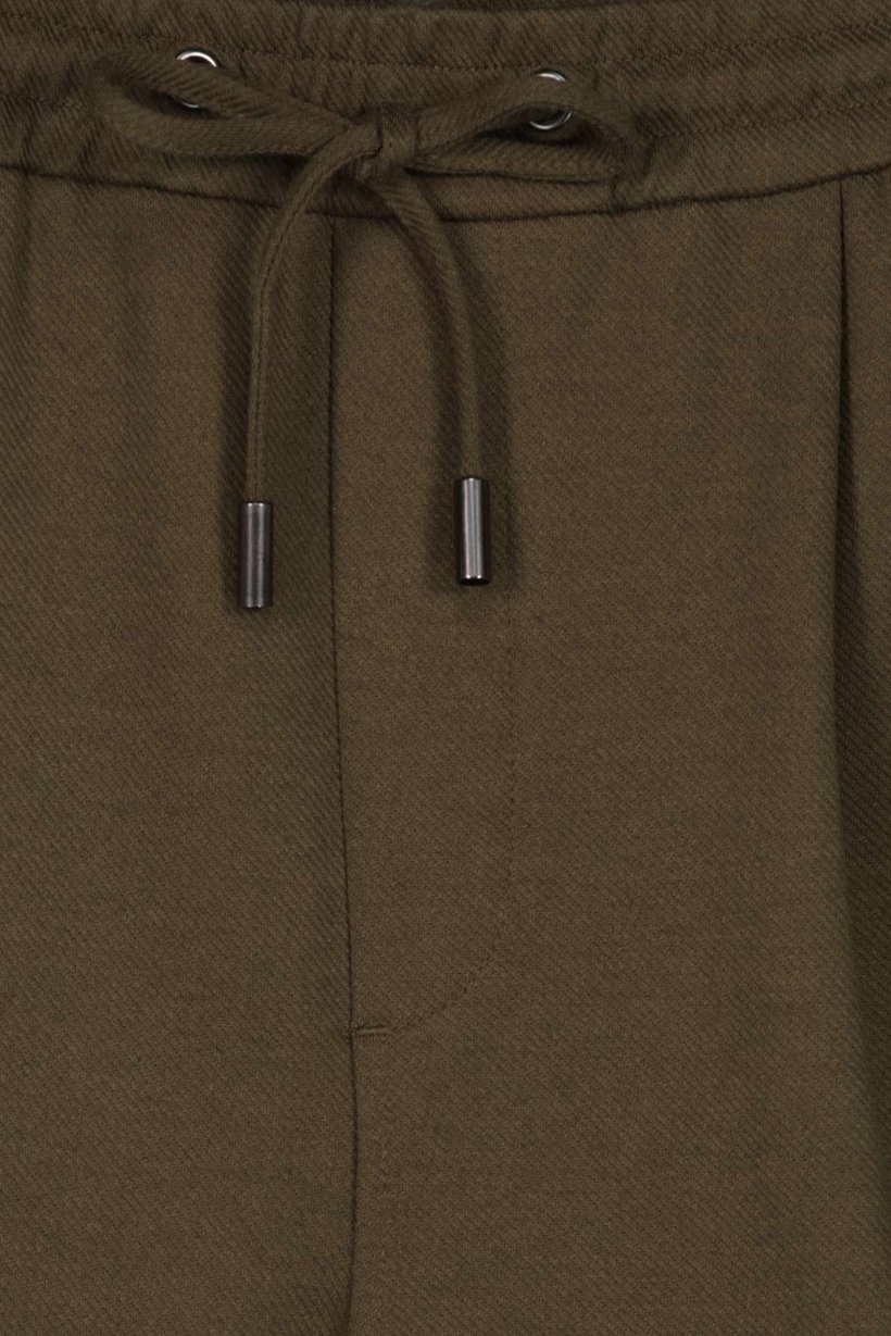 Men Slim Fit Plain  Straight Leg Pants, Dark Olive
