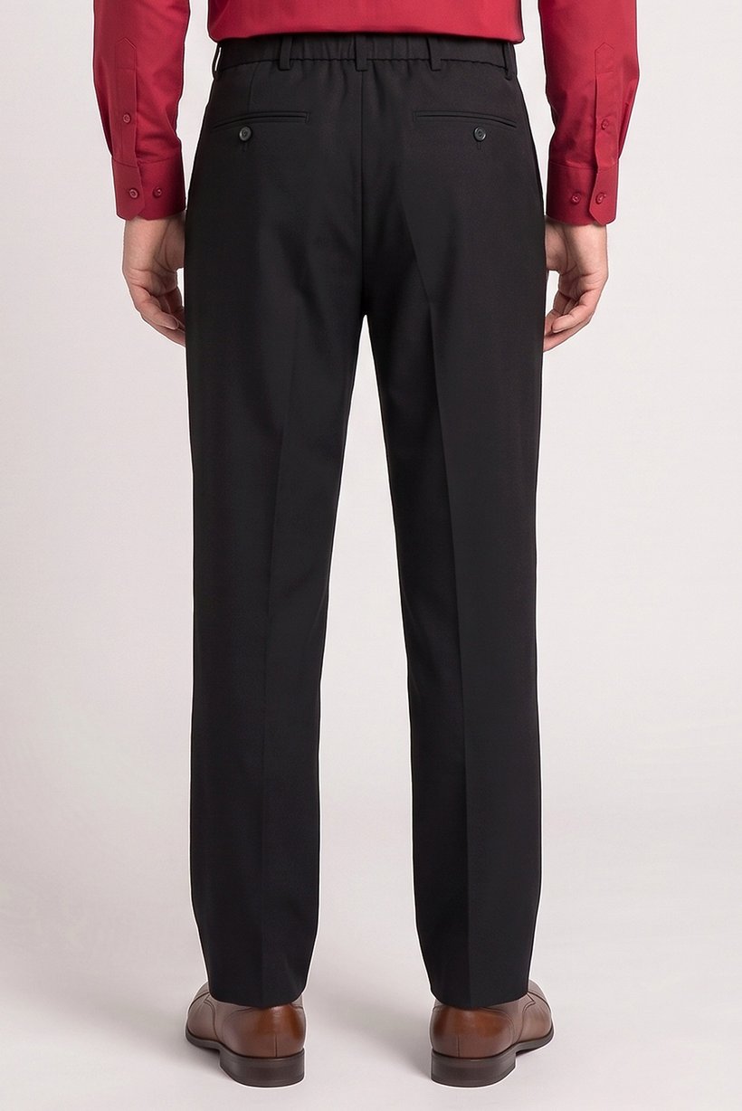 Men Baggy Fit Solid Wide Leg Pants, Black