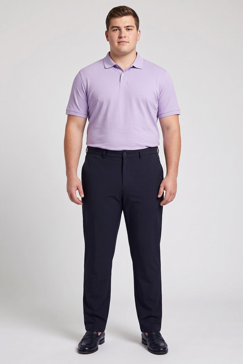 Men Slim Fit Plain Chino Pants, Deep Navy