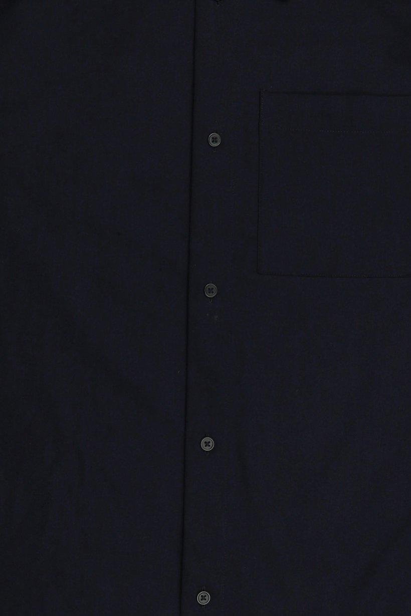 Men Loose Fit Long Sleeve Solid Casual Shirt, Dark Navy