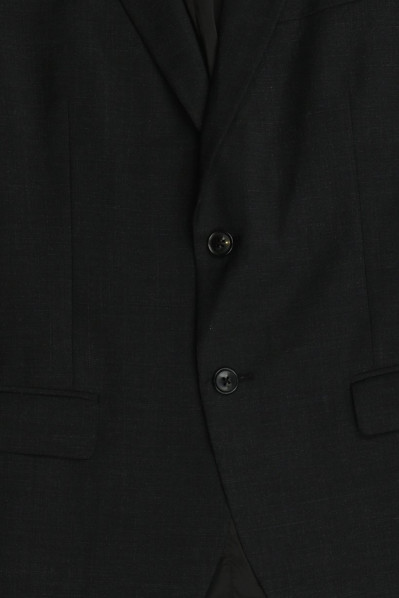 Men Regular Fit Heather Casual Blazer, Black