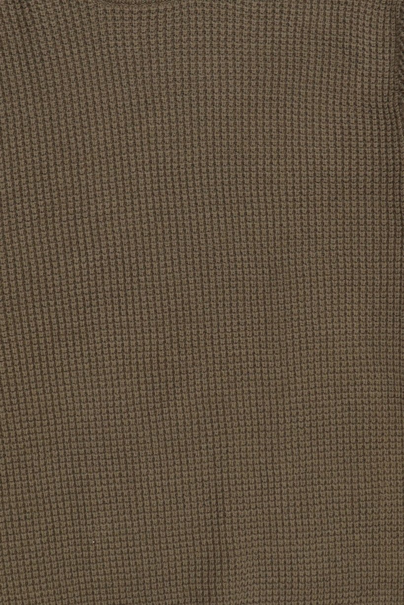 Men Crew neck Waffle Sweather, Olive