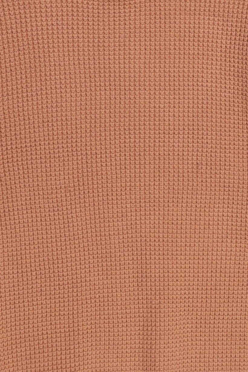 Men Crew Neck Textured Sweater, Tan
