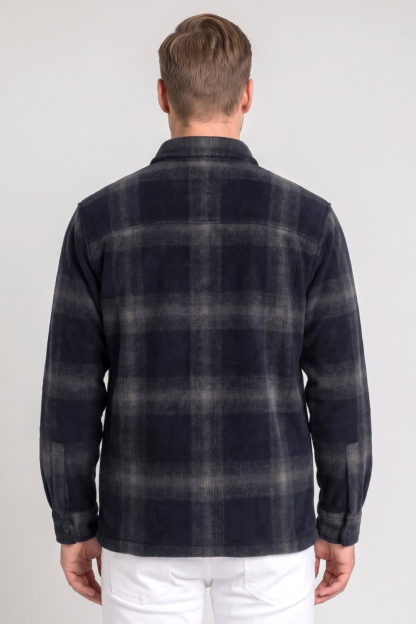Men Plaid Jacket Shirt, Multicolor