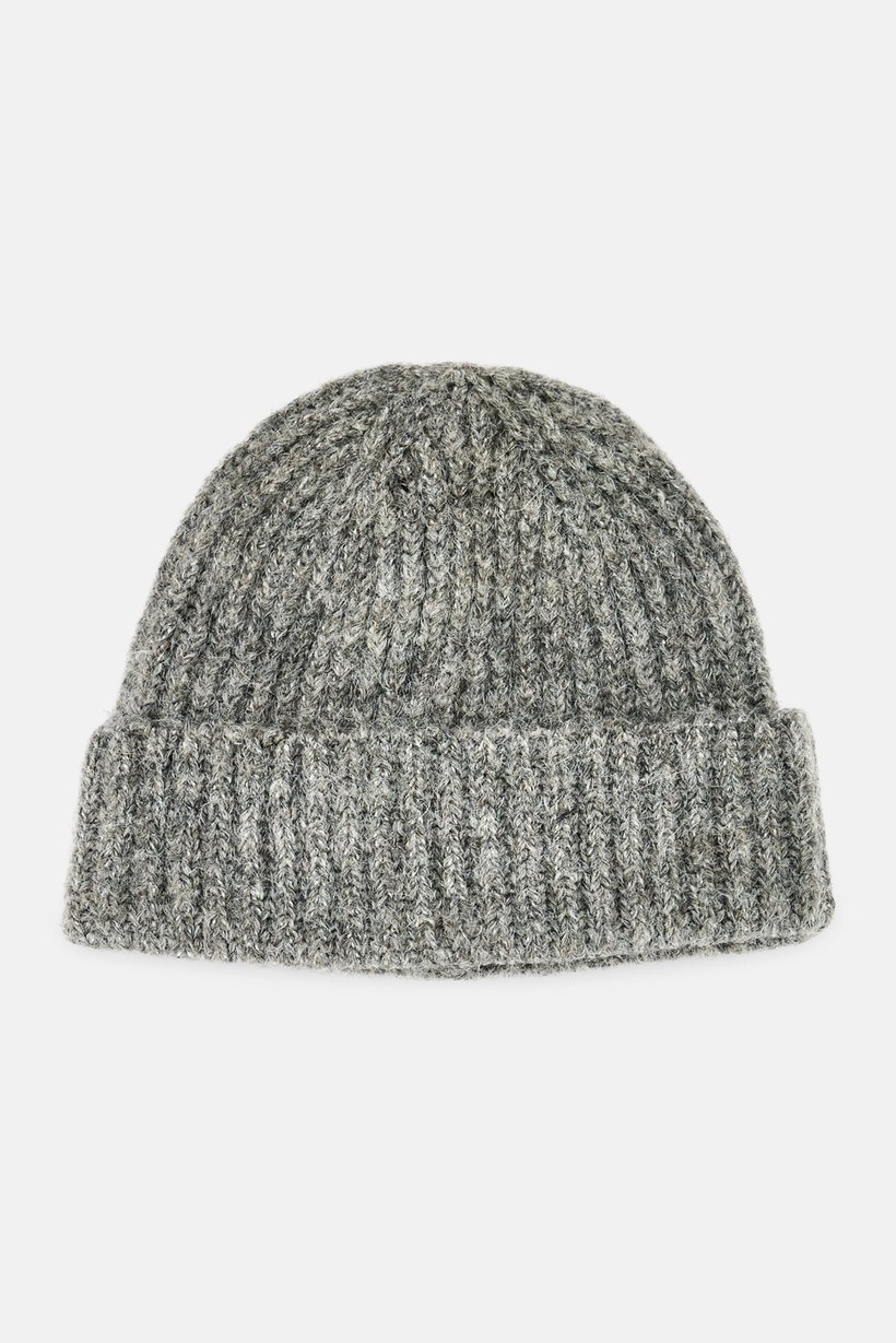 Men Textured Bennie Hat, Grey