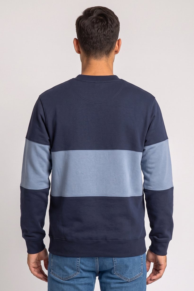 Men Two-Tone Long Sleeve Sweatshirt, Multicolor
