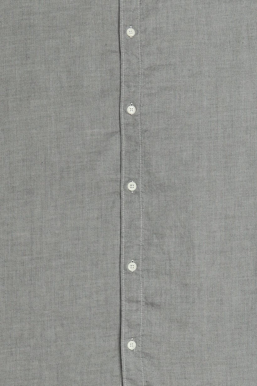 Men Oversized Fit Long Sleeve Solid Casual Shirt, Grey
