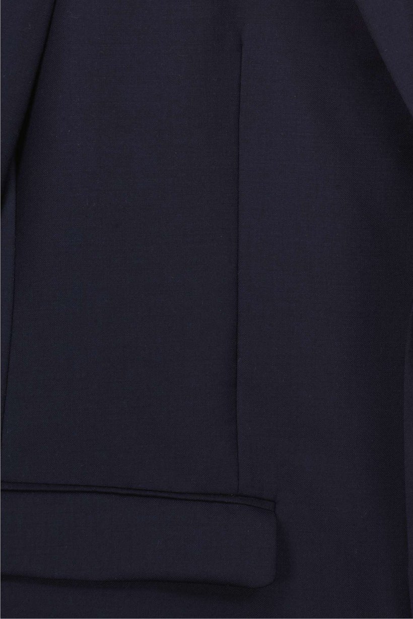 Men Slim Fit Solid Casual Blazer, Navy