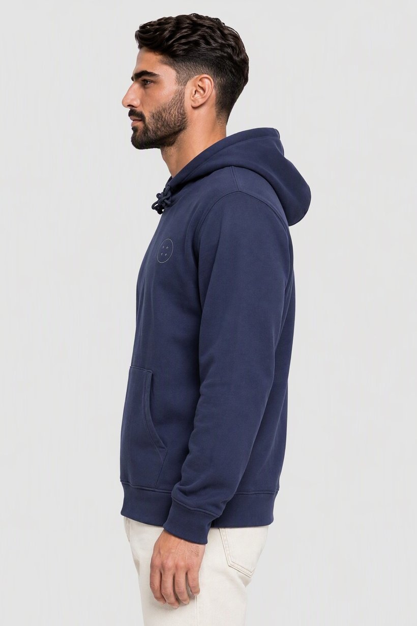 Dragon Ball Z Men Embroidered Long Sleeve Hoodie, Navy