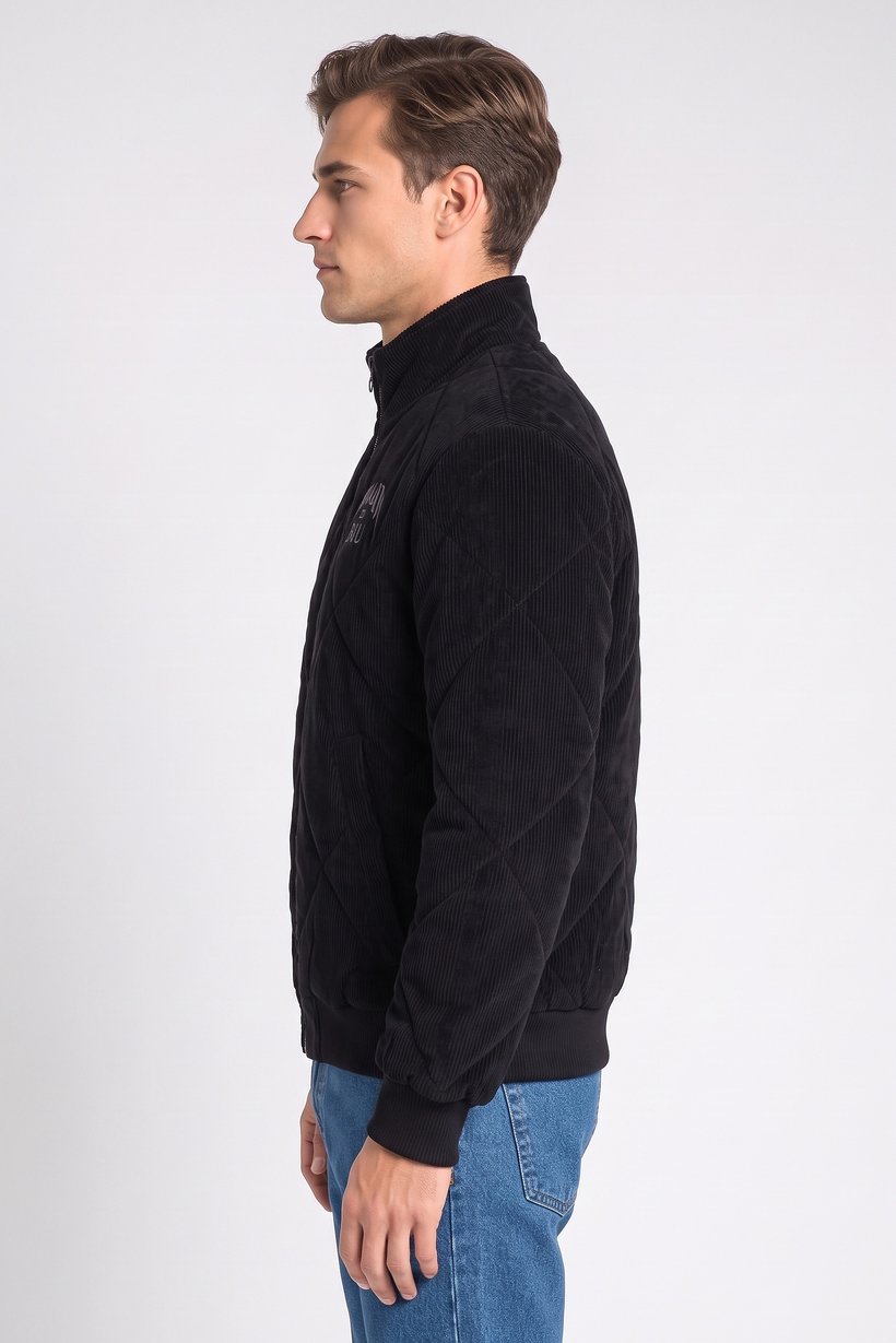 Celio x Dragon BallZ Men Quilted Bomber Jacket, Black