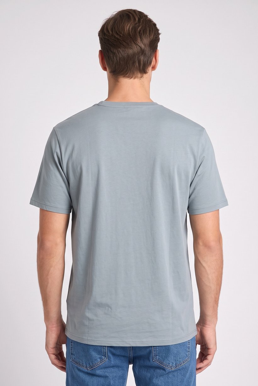 Men Crew Neck Short Sleeve Graphic Print T-Shirt, Sage Green