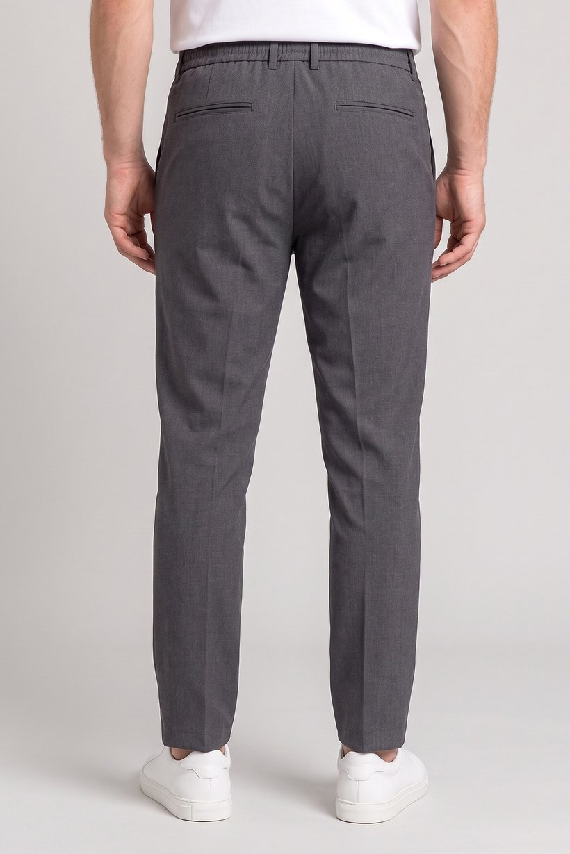 Men Stretch Fit Solid Chino Pants, Grey