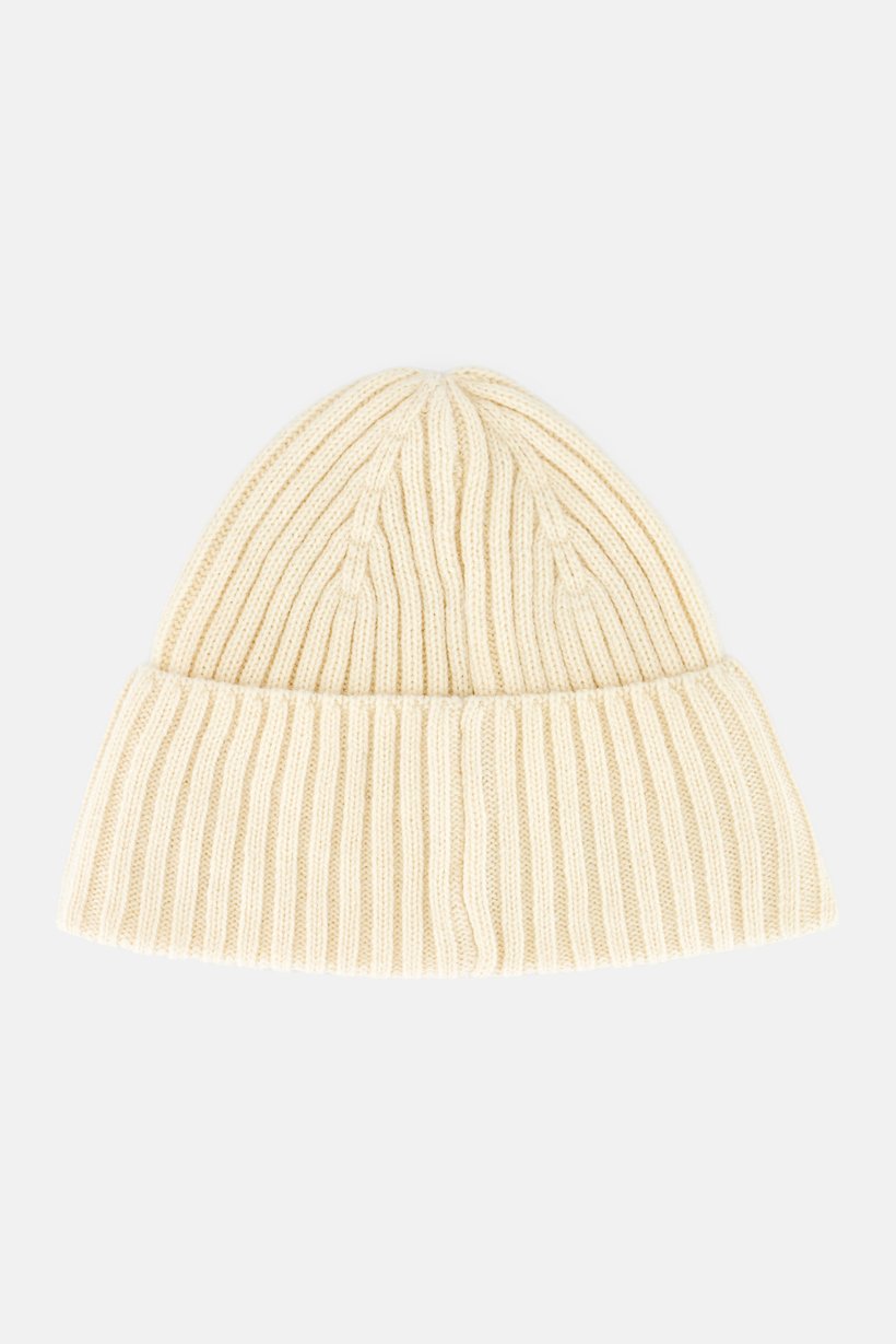 Men Textured Beanie Hats, Off White