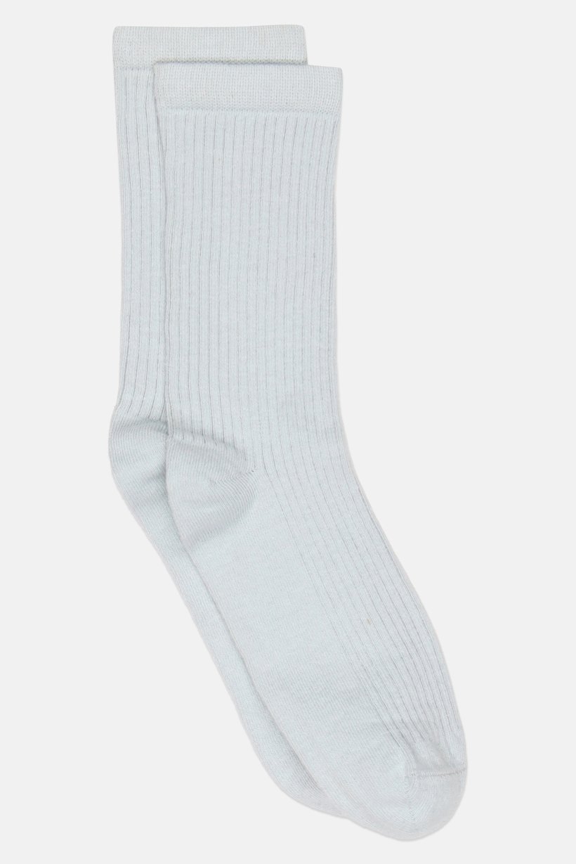 Women 1 Pair Textured Crew Socks, Mint Green