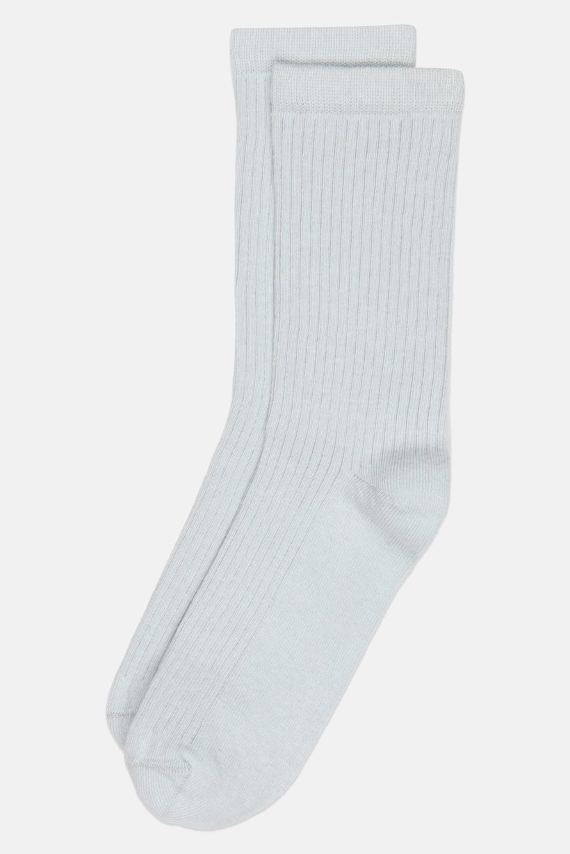 Women 1 Pair Textured Crew Socks, Mint Green