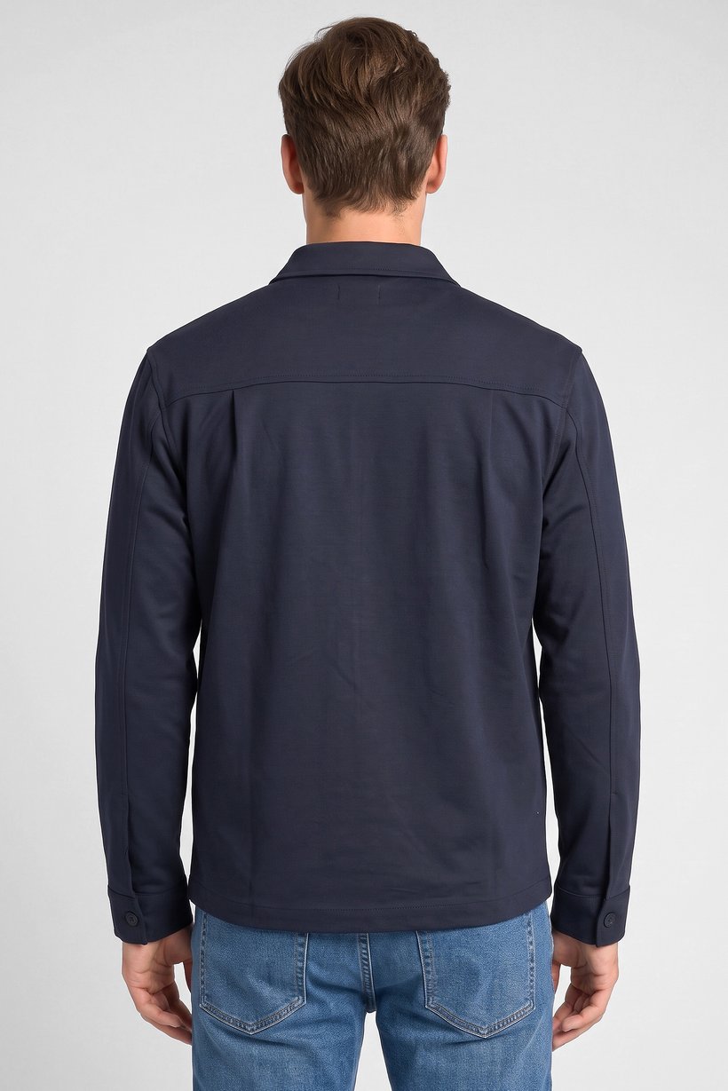 Men Brand Logo Softshell Jacket, Navy