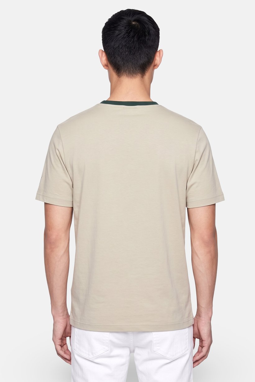 Men Crew Neck Short Sleeve Graphic Print T-Shirt, Sage Green