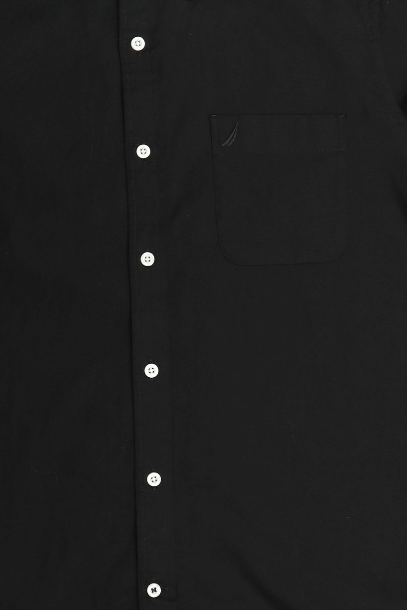 Men Classic Fit Long Sleeve Solid Casual Shirt, Black