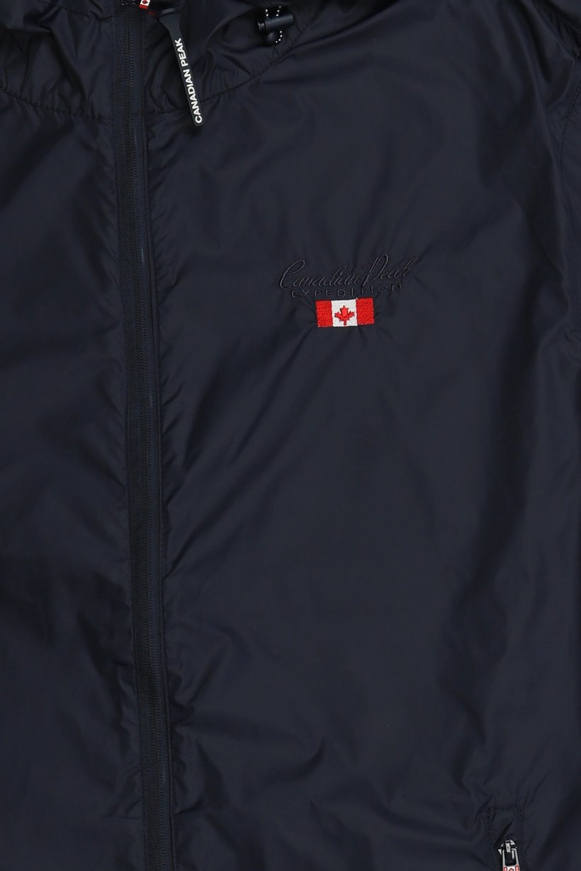 Men Embroidered Logo Windbreaker Jacket, Navy