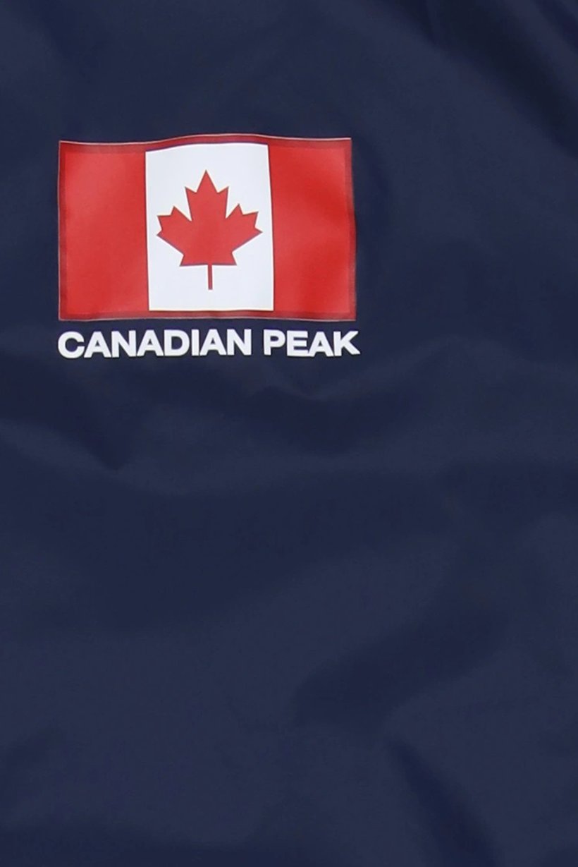 Men Brand Logo Long Sleeve Windbreaker Jacket, Navy