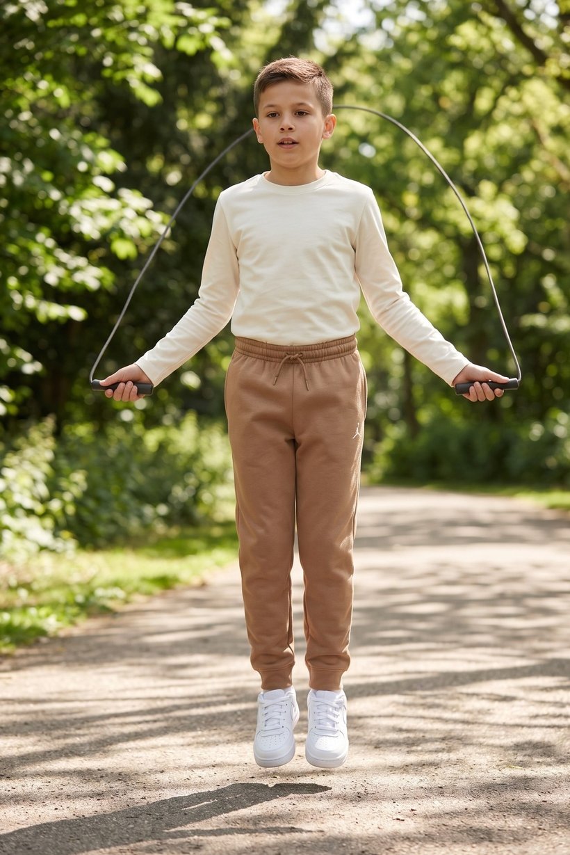Kids Boy Sportswear Fit Outdoor Sweatpants, Brown