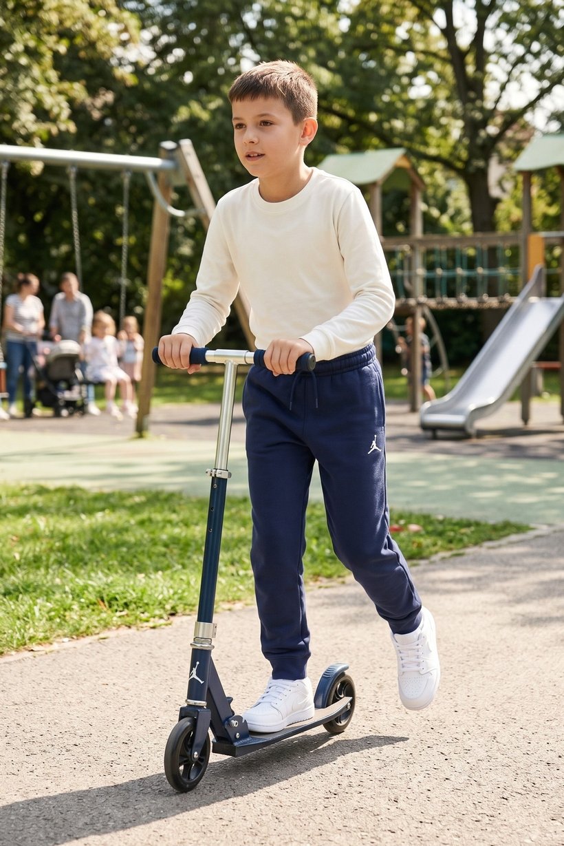 Kids Boy Sportswear Fit Outdoor Sweatpants, Navy