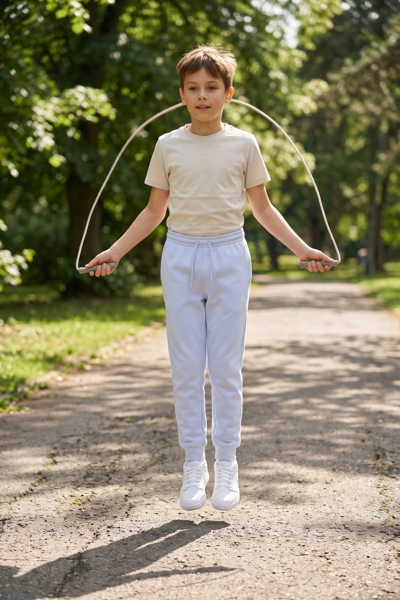 Kids Boy Sportswear Fit Outdoor Sweatpants, Light Blue