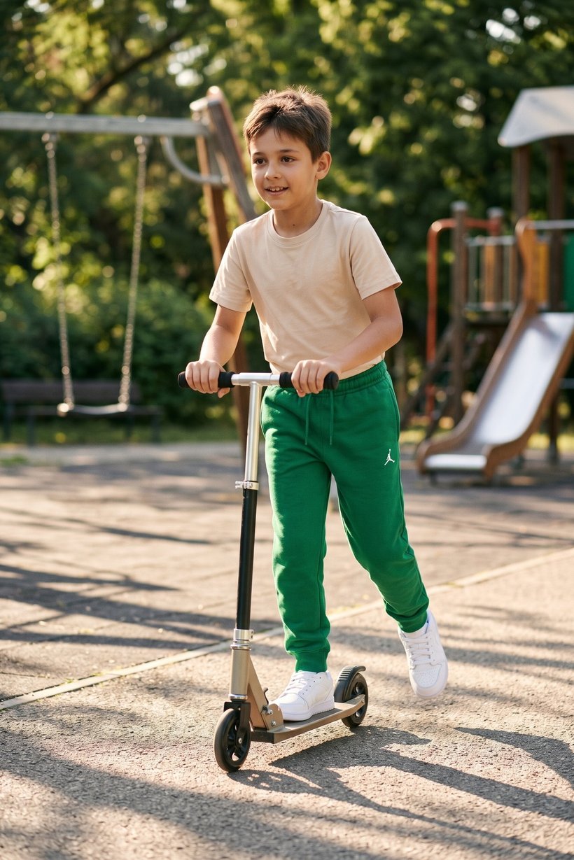 Kids Boy Sportswear Fit Outdoor Jogger Pants, Green