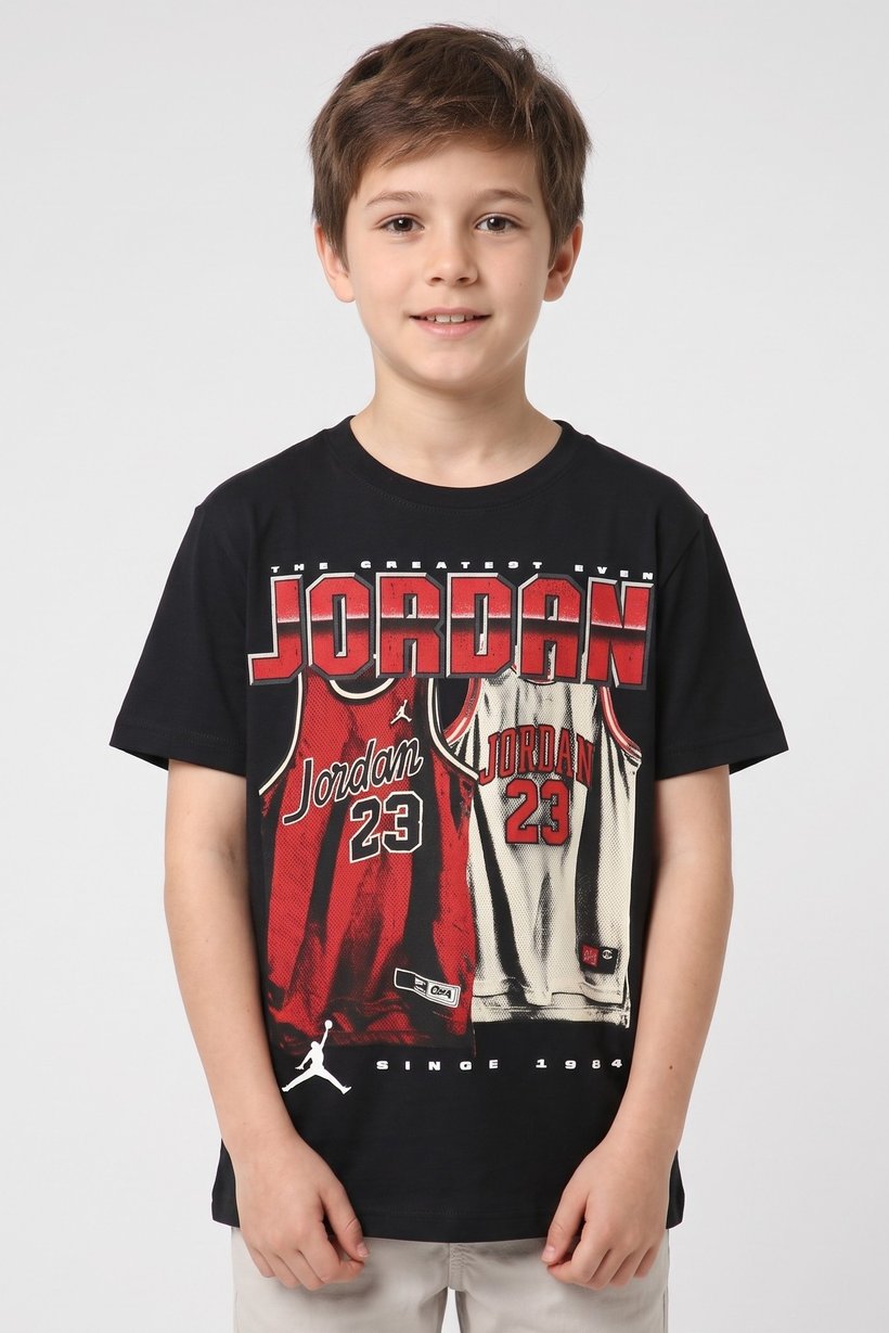 Kids Boy Sportswear Fit  Short Sleeve Outdoor T-Shirt, Black